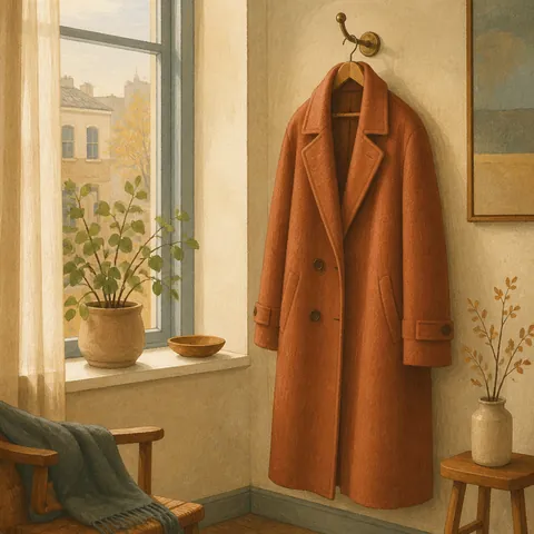 A friendly illustration showing overcoat