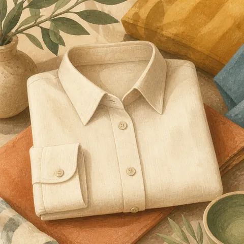 A friendly illustration showing shirt