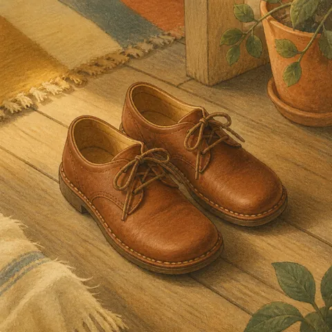 A friendly illustration showing shoes