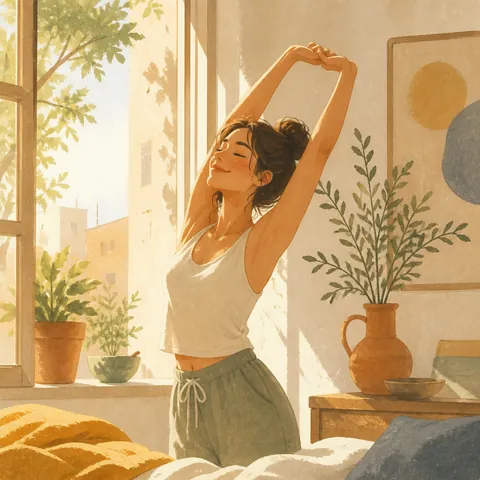 A friendly illustration showing healthy