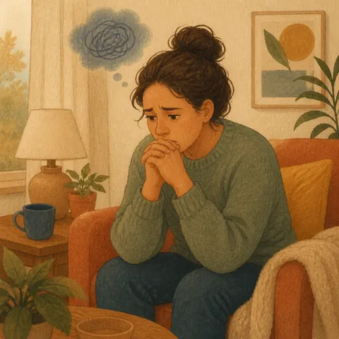 A friendly illustration showing to worry