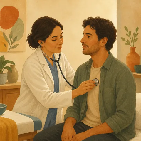 A friendly illustration showing to check