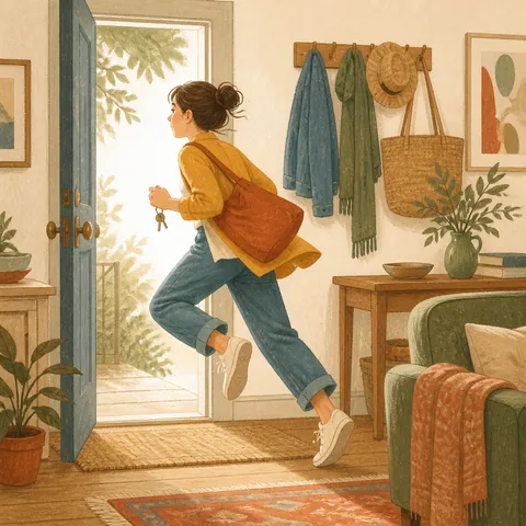 A friendly illustration showing right away