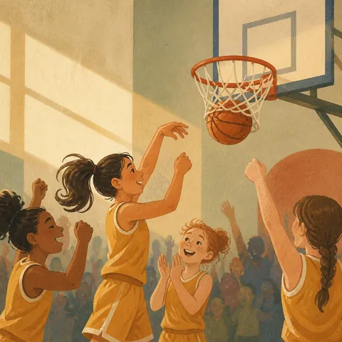 A friendly illustration showing to score