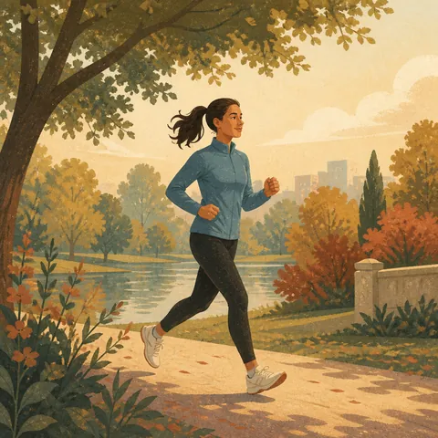 A friendly illustration showing to work out