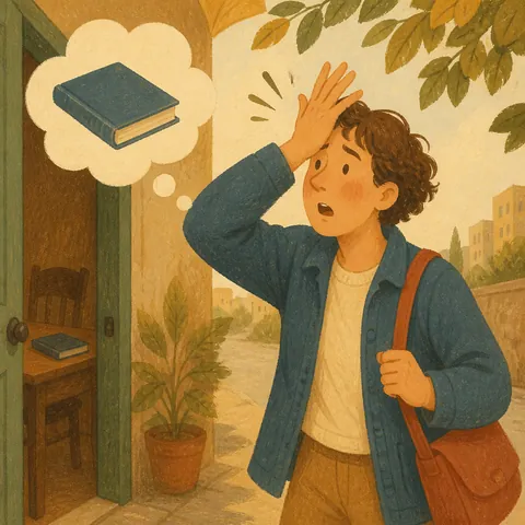 A friendly illustration showing to forget