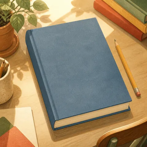 A friendly illustration showing textbook