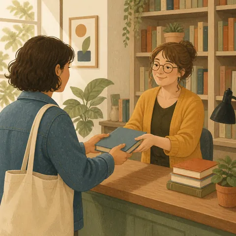 A friendly illustration showing to return (something)