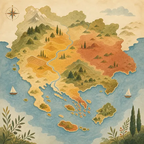 A friendly illustration showing country