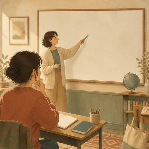 A friendly illustration showing foreign language
