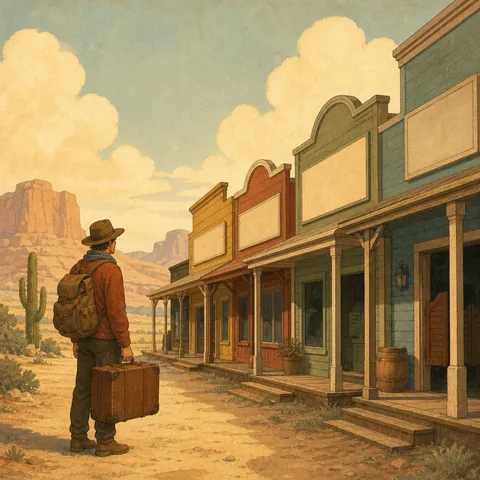 A friendly illustration showing the West