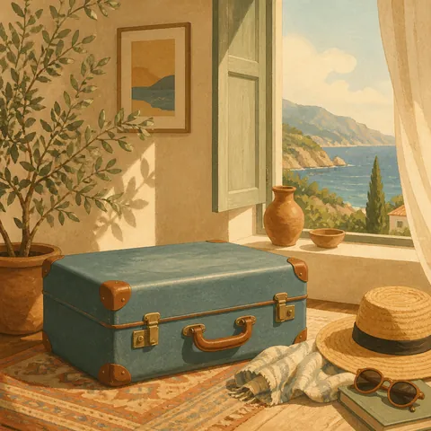 A friendly illustration showing vacation