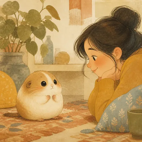 A friendly illustration showing cute