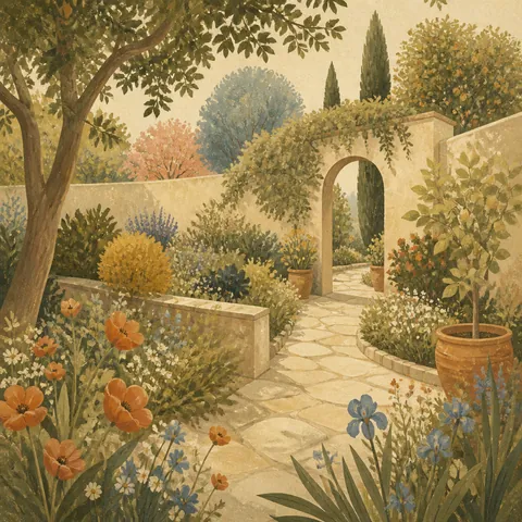 A friendly illustration showing garden