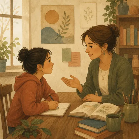 A friendly illustration showing toward