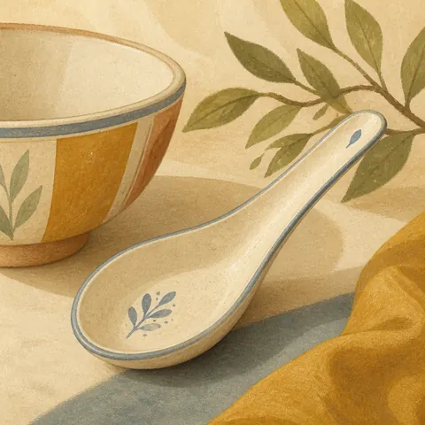 A friendly illustration showing spoon