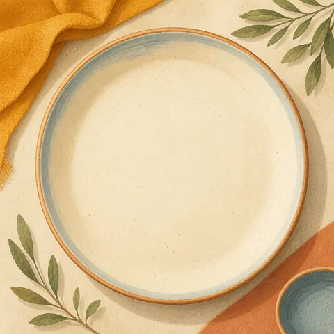 A friendly illustration showing plate