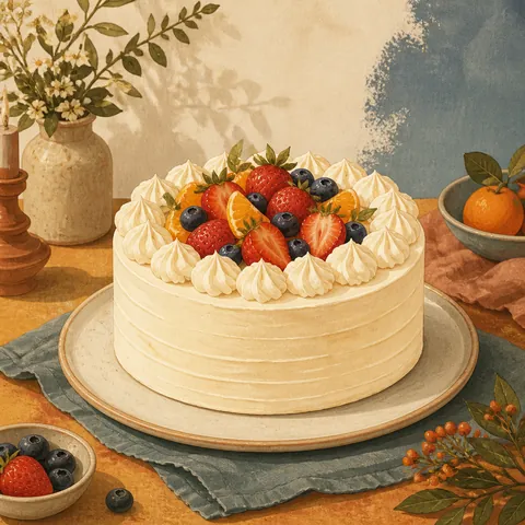 A friendly illustration showing cake